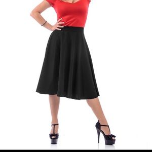 Rock Steady High Waisted Pin Up Swing Circle Skirt